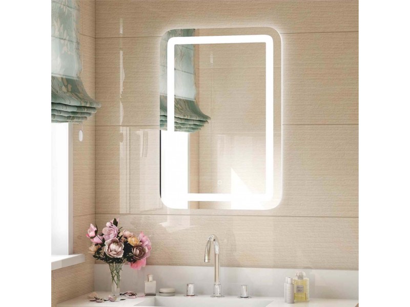 Прямоугольное Зеркало для ванной комнаты  Lucia LED